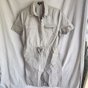 Theory Light Tan Shirt Dress